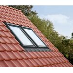 Raccordement VELUX EKW | 2 fenêtres côte à côte | Pour matériaux de toiture profilés jusqu'à 120 mm | A=10-16cm