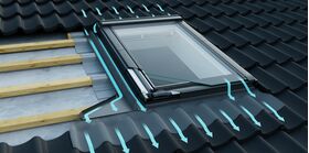 Fenêtre de toit VELUX GBL 2015 pour toits à faible pente, triple vitrage, finition blanche