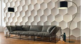 Panneaux en gypse HEXAGON (72x62 cm)