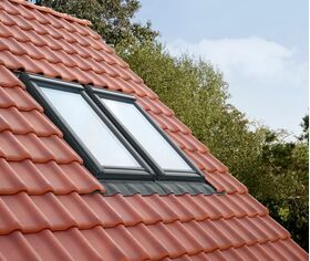 Raccordement VELUX EKW | 2 fenêtres côte à côte | Pour matériaux de toiture profilés jusqu'à 120 mm | A=10-16cm