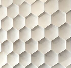 Panneaux en gypse HEXAGON (72x62 cm)