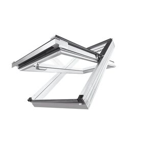 Fenêtre de toit FAKRO FTU-V U4, en bois, rotation, couleur blanche