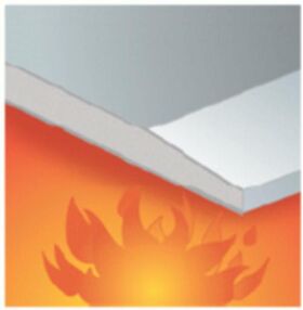 Plaque de plâtre résistante au feu GKF 12.5 x 1200 x 2600 mm
