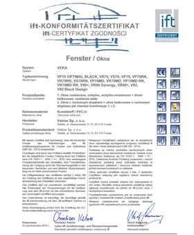 Fenêtre en PVC VEKA Perfectline VP70