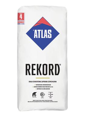ATLAS REKORD, mortier mural de ragréage et finition à base de ciment blanc (1-10 mm)