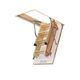 FAKRO Escalier escamotable LWL Extra, avec une echelle en bois, mécanisme d’allègement