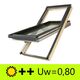 Thermo-isolante fenêtre de toit FAKRO FTT U6 : fenêtre à rotation en bois